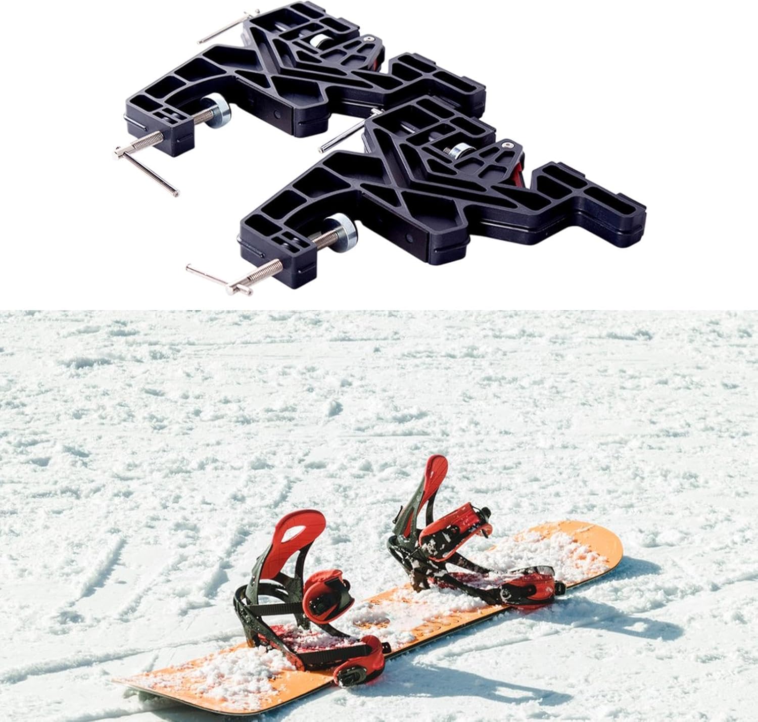 Colaxi 2X Ski Snowboard Vises Fixed Vises Waxing Repair Tools Lightweight Maintenance Easy to Use Simple Waxing Ski Vises Adjustable