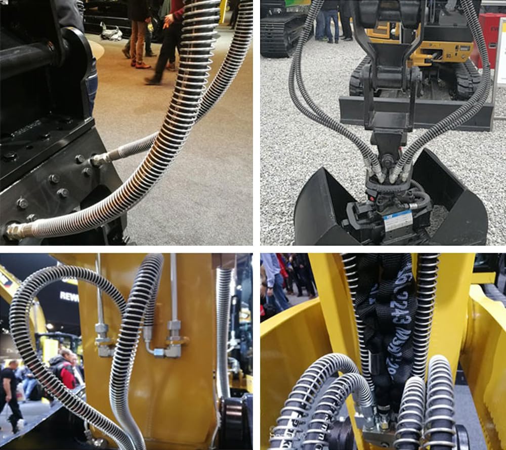 Electriduct 2' Steel Spring Guard Flexible Pipe Hose Protector Metal Spiral Wrap Armor Cover - 49mm - 25 Feet