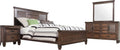 Coaster Home Furnishings Franco Farmhouse 4-Piece Bedroom Set Eastern King Size Panel Bed Frame 57-inch Headboard Burnished Oak 200971KE-S4