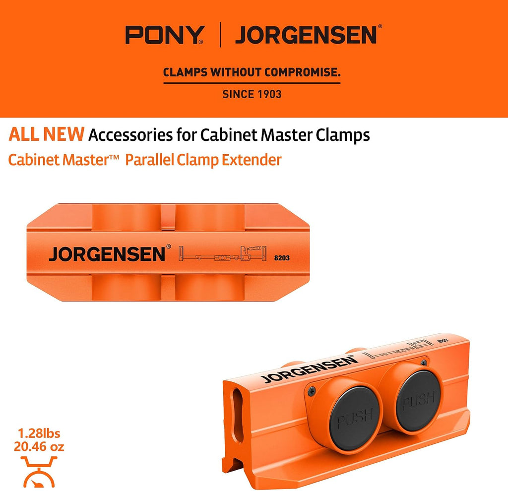 JORGENSEN 36-Inch Parallel Bar Clamp 2-Pack & Parallel Clamp Extender