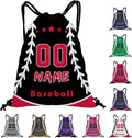 Custom Drawstring Backpack Personalized Football Bulk Beach Draw String Bags with Name Number for Small Business Swim Sport Camping Vacation Travel Gym Men Women-20 PCS