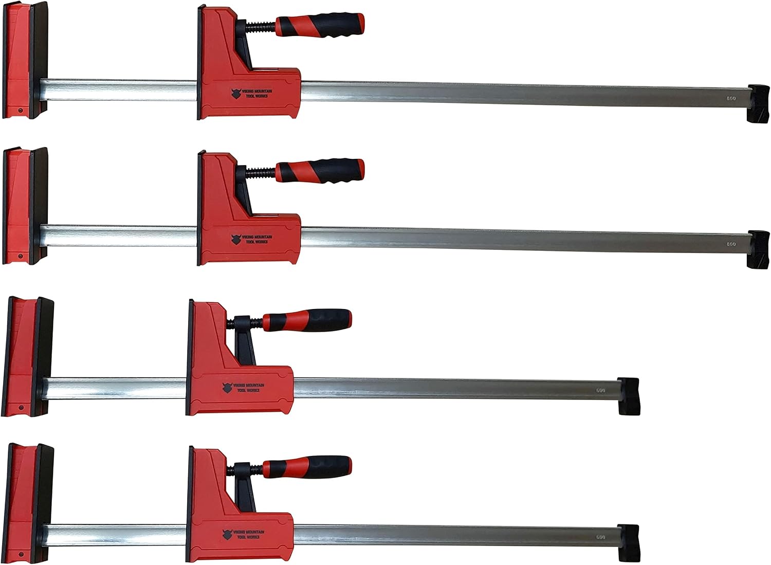 VIKING MOUNTAIN TOOL WORKS Cabinet Door Parallel Fixed Jaw Cabinet Makers Clamp Set of 4 (2x24'+2x32')