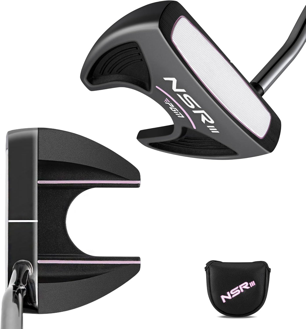 PGM 33' Golf Putters for Women Right Handed with Headcover, Alignment Aid High Moi Mallet Putter Golf Club for Straighter Putts
