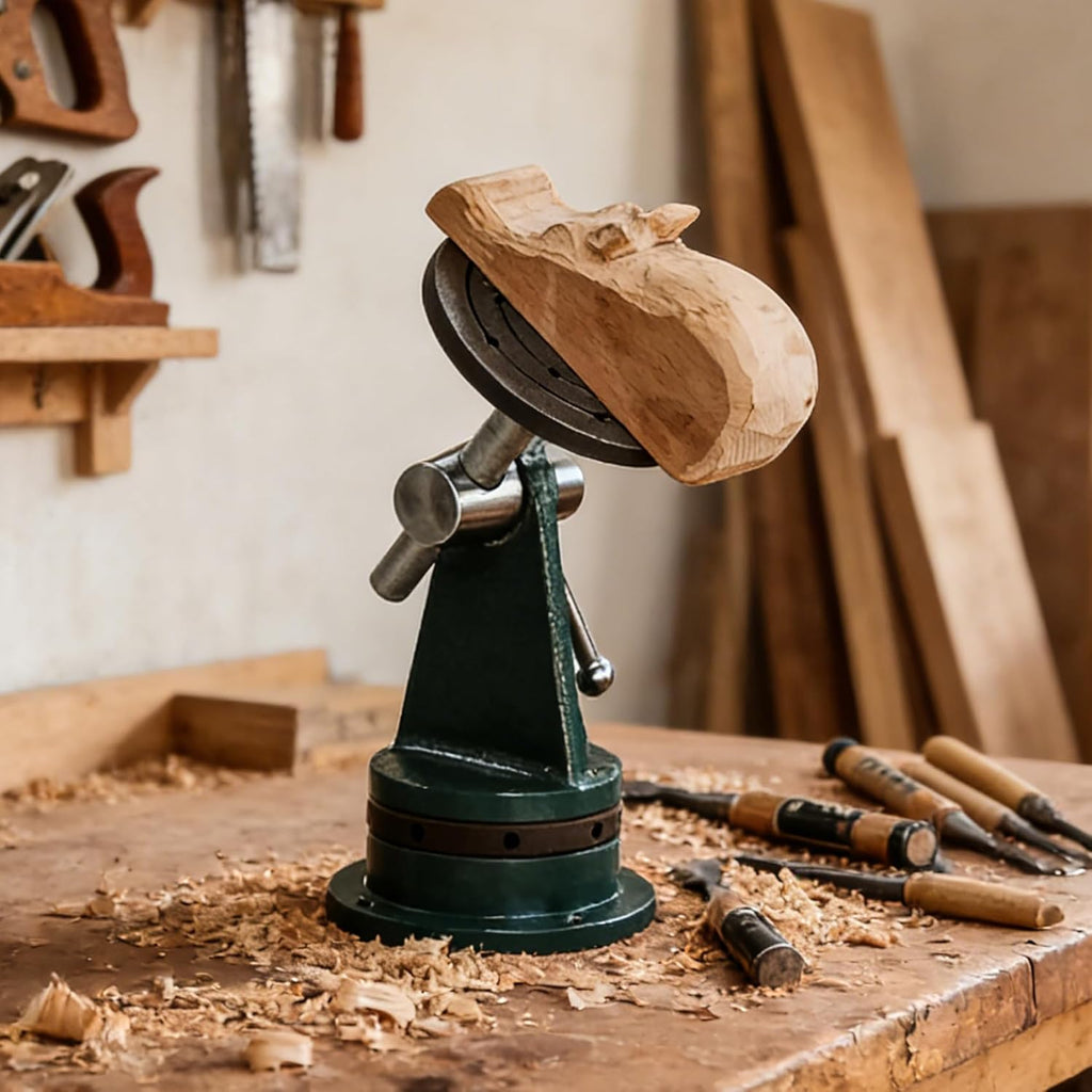 Carving Vise with 5' Faceplate, Mount your Carving Vice project with Confidence, for Woodworking Carving Tools.