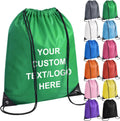 Custom Drawstring Backpack Gym Drawstring Bags 100 Packs Personalized Draw String Backpack with Your Logo Image Text Customized SackPack Bags for Sports Traveling Gym Swimming Yoga Daily Use