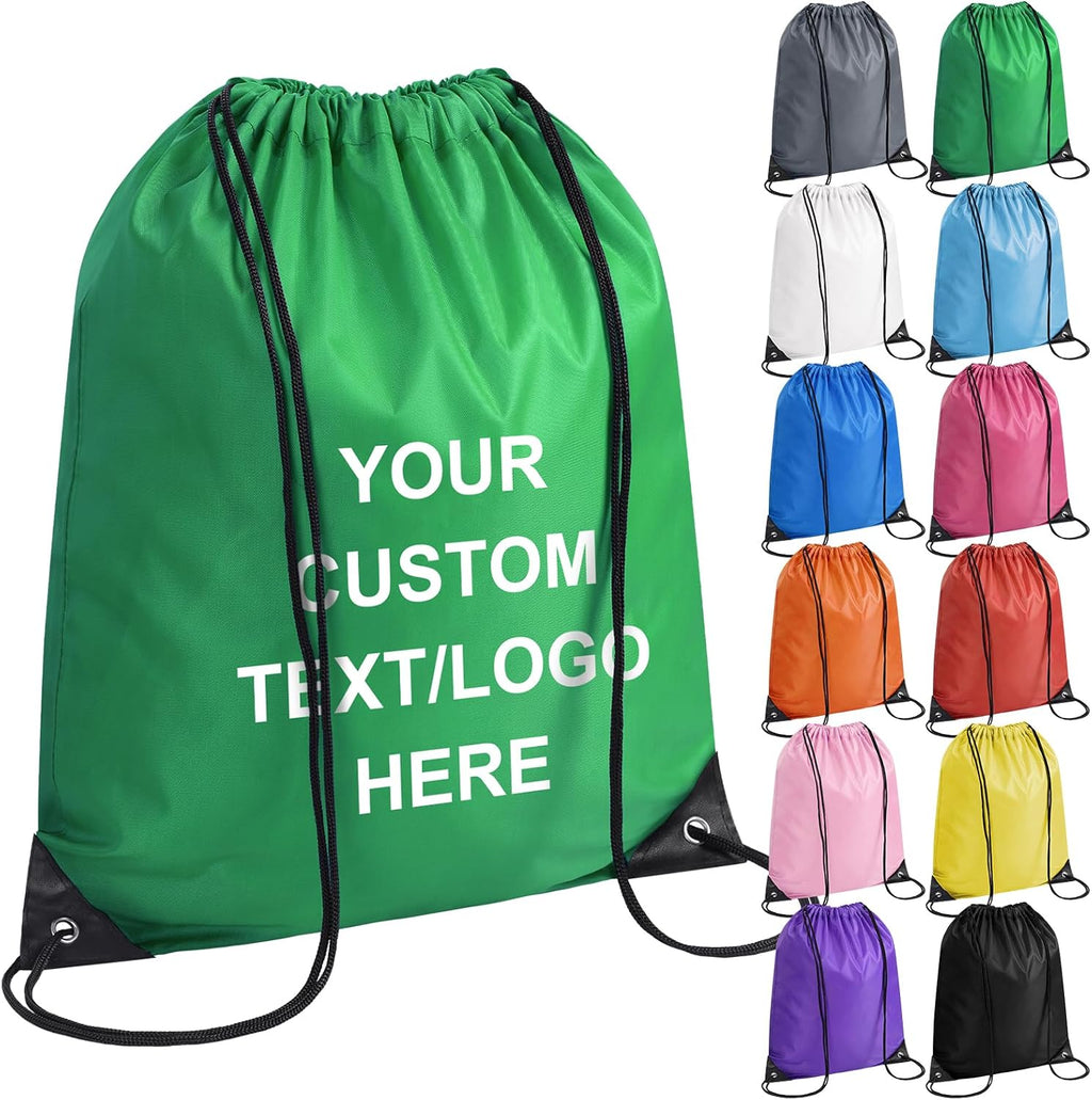 Custom Drawstring Backpack Gym Drawstring Bags 500 Packs Personalized Draw String Backpack with Your Logo Image Text Customized SackPack Bags for Sports Traveling Gym Swimming Yoga Daily Use