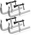 4-Pack 12-Inch Heavy-Duty F-Clamps for Welding, Woodworking & Metalworking–3450 Lbs Load Capacity,5-1/2 Inch Throat Depth, All-Steel Construction