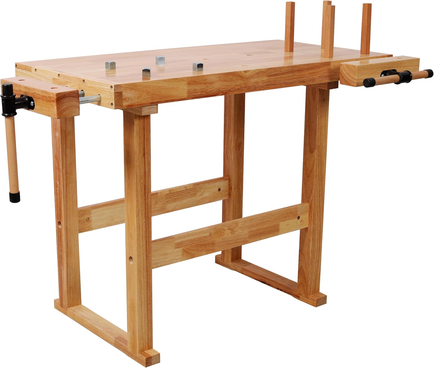 Montary 40' Wood Workbench, Heavy Duty Woodworking Bench with Adjustable Handle, 330Lbs Load Capacity Woodworking Table Work Bench for Garage, Workshop, Home Storage
