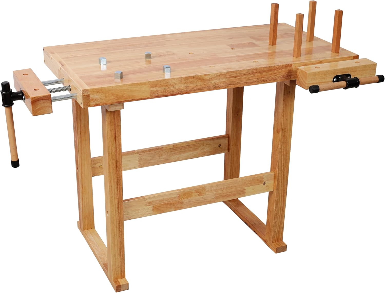 Montary 40' Wood Workbench, Heavy Duty Woodworking Bench with Adjustable Handle, 330Lbs Load Capacity Woodworking Table Work Bench for Garage, Workshop, Home Storage