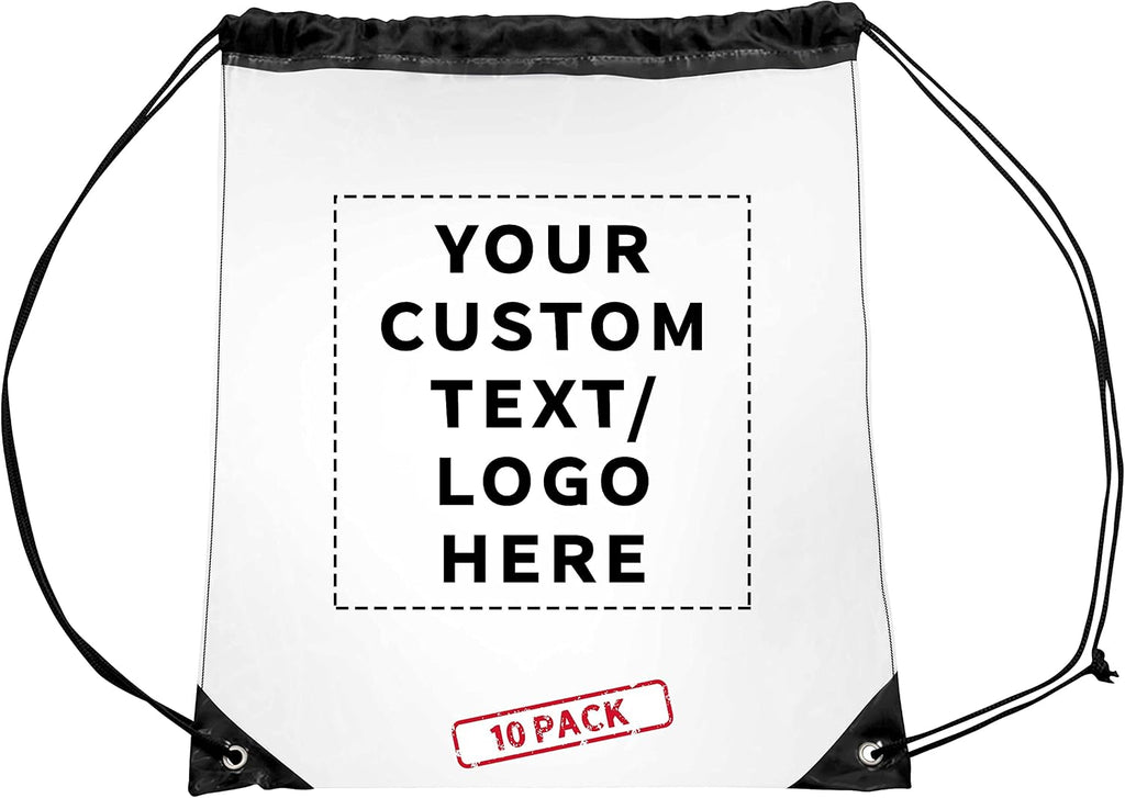 DISCOUNT PROMOS Plastic Drawstring Backpacks