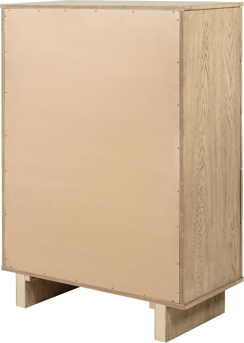 Coaster Home Furnishings - Kailani - Wood - 5-Drawer Chest with Antique Brass Hardware, Cane Fronts, Metal Extension Glides and Round Knobs - Coastal - Bedroom - Beige Oak - 225045