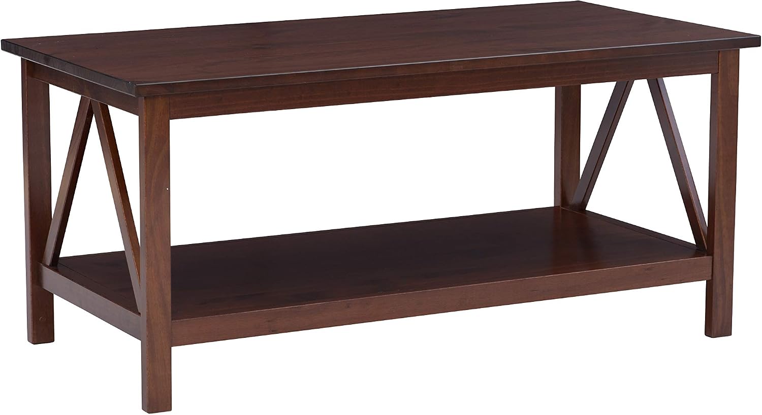 Linon Home Dcor Linon Home Decor Titian Coffee Table, 44.02'w x 21.97'd x 20'h, Antique Tobacco