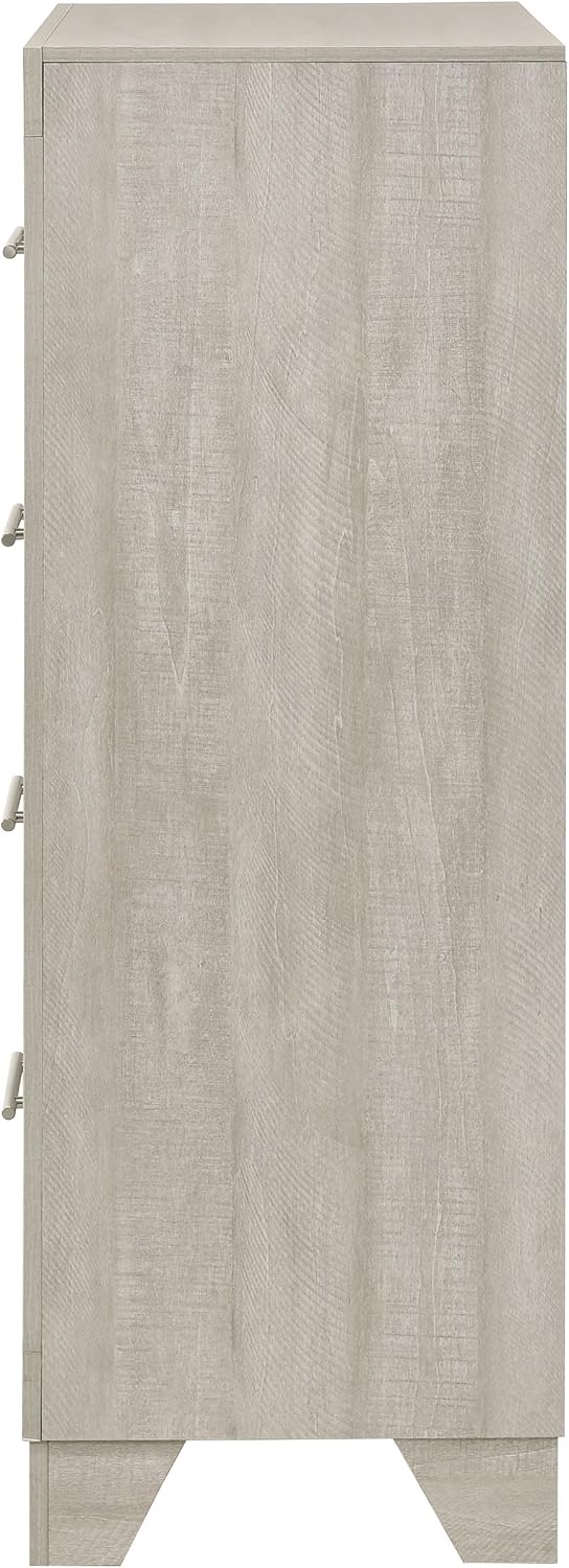 Coaster Home Furnishings - Trenton - Wood - 4-Drawer Chest of Drawers with Nickel Handles, English Dovetail Joinery and Metal Glides - Contemporary - Bedroom - Rustic Cream - 225065