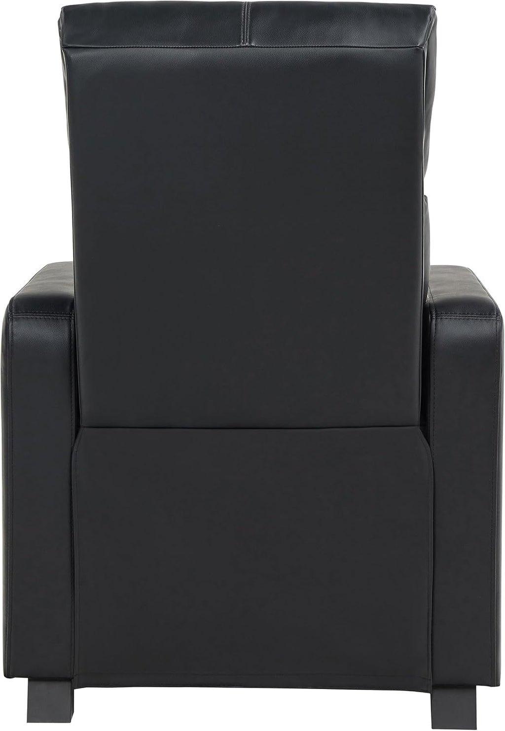 Coaster Home Furnishings - Toohey - Faux Leather - 5-piece Theater Seating with Consoles and Recliners with Tufted Backrests and Slim Track Armrests - Living Room, Home Theater - Black - 600181-S3A
