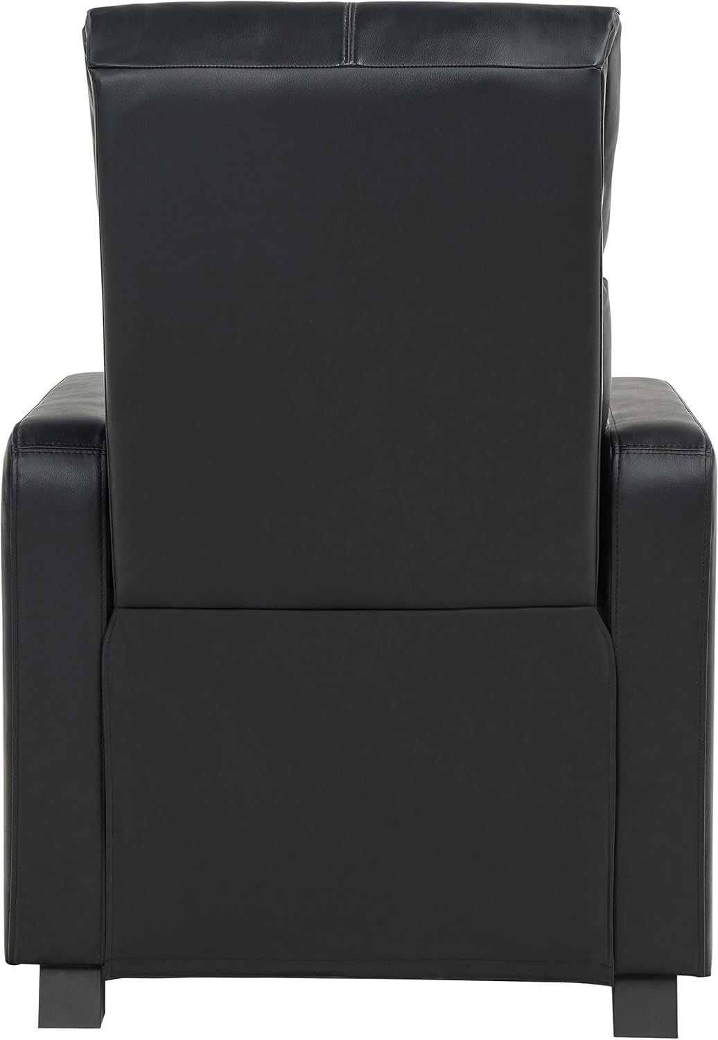 Coaster Home Furnishings - Toohey - Faux Leather - 7-piece Theater Seating with Consoles and Recliners with Tufted Backrests and Slim Track Armrests - Living Room, Home Theater - Black - 600181-S4A