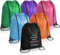 100 Pack Custom Drawstring Backpacks–Personalized Gym Backpack with Initials Name–Drawstring Bags for Climb Swimming Travel Beach Party Club(Multi-Color)