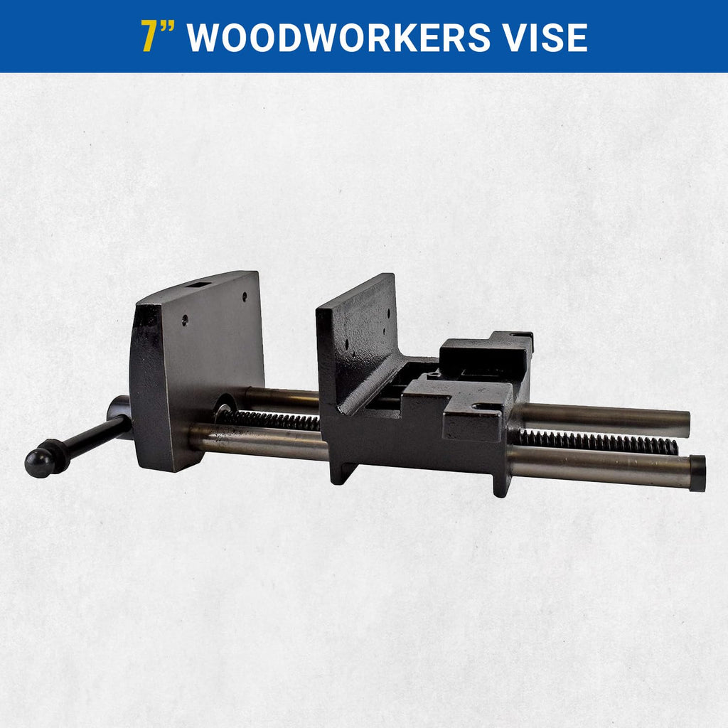 Yost Vises 7WW-DI 7' Heavy-Duty Ductile Iron Woodworker's Vise, Black
