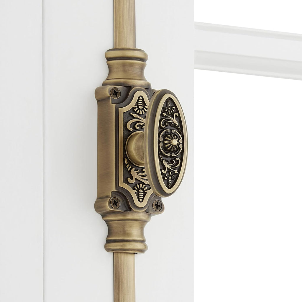Signature Hardware 955211-1.75 Helmina 72 Inch Tall Window Cremone Security Bolt - Antique Brass