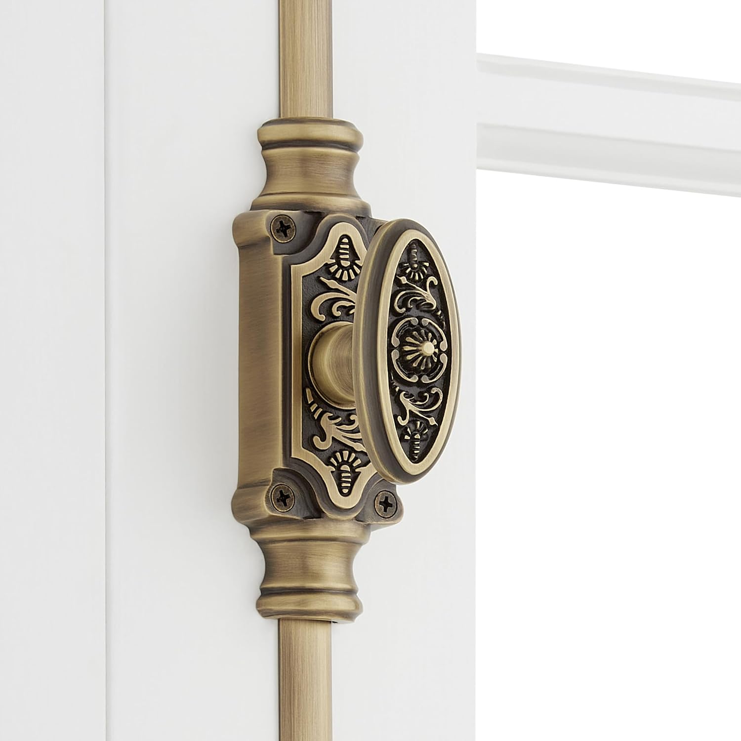 Signature Hardware 955211-1.75 Helmina 72 Inch Tall Window Cremone Security Bolt - Antique Brass