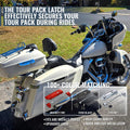 Tour Pack Latches Chrome, Tour Pack Trunk Lid Latch with Keys Fit for Harley Touring/Razor/Road King/Road Glide/Street Glide/Electra Glide/Ultra-Classic 2014+