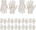HANDLANDY HLDD 2 Pairs Leather Work Gloves for Men & Women, Reinforced Durable Palm for Welding, Farm, Gardening, Driving