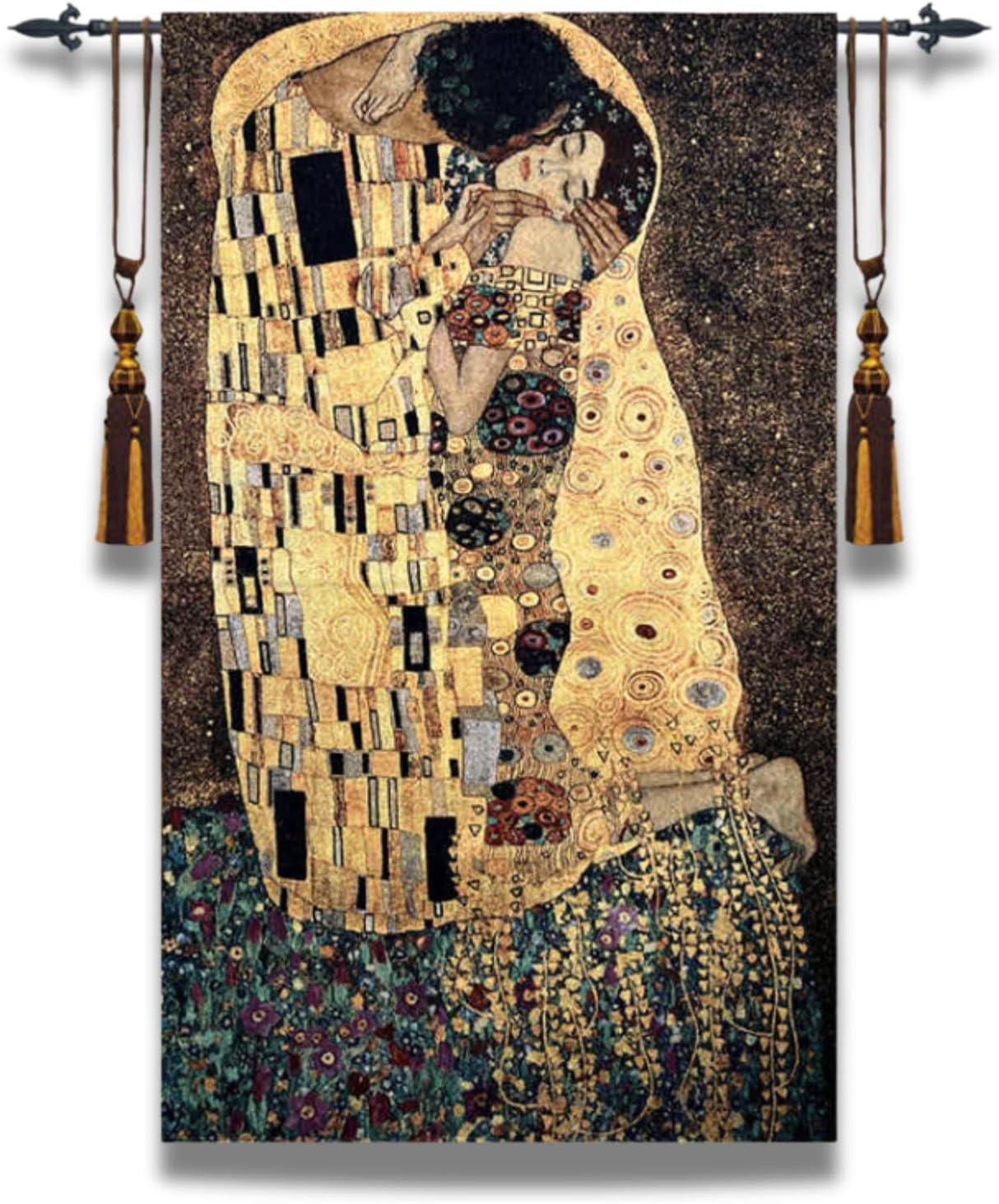 ORIMONY The Kiss by Gustav Klimt Woven Tapestry Wall Hanging, Large Vintage Medieval Tapestry for Room Aesthetic (80L x 54W)