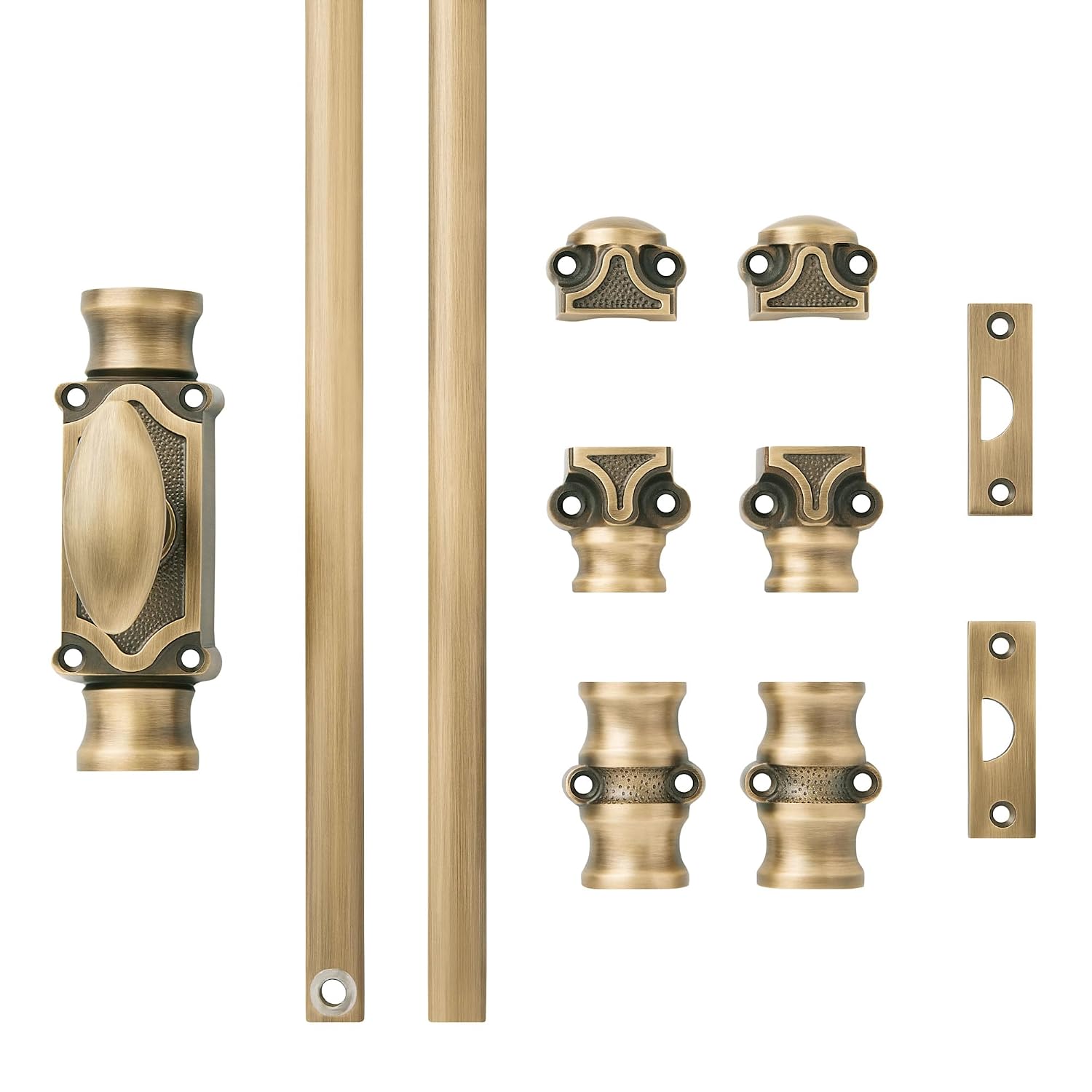Signature Hardware 955211-1.75 Helmina 72 Inch Tall Window Cremone Security Bolt - Brushed Nickel