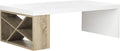 Safavieh Home Collection Carlton White Lacquer and Light Oak Side Coffee Table