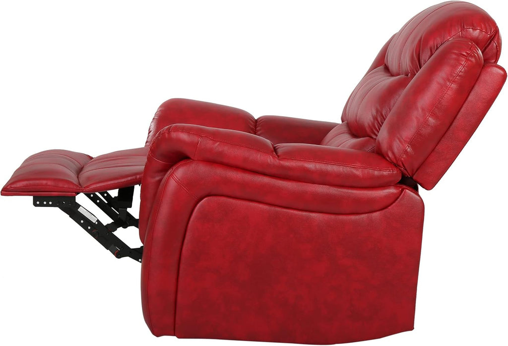 Christopher Knight Home Hawthorne Glider Recliner, Leather, Oxblood Red