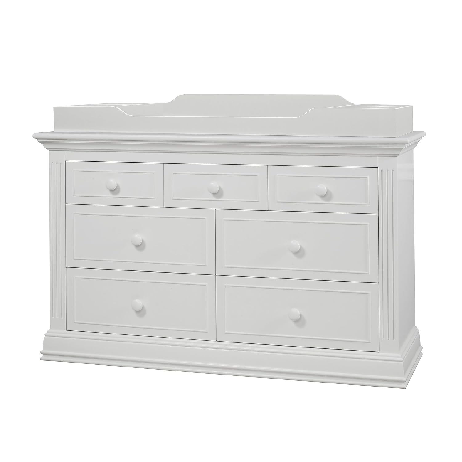 Sorelle Furniture Changing Table Topper for Dresser, Dressing and Diaper Changing Solution for Baby Dresser, Nursery Furniture-White