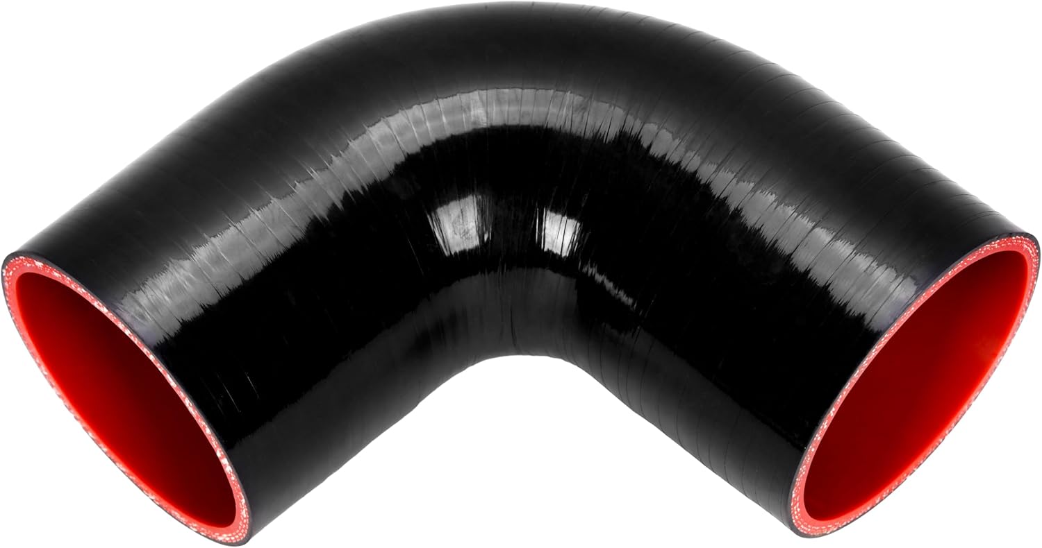 KUAFU 12 PCS 3' Universal Aluminium Turbo Intercooler Piping & Silicone Coupler & Clamp Kit Electrophoresis Black & Silvery