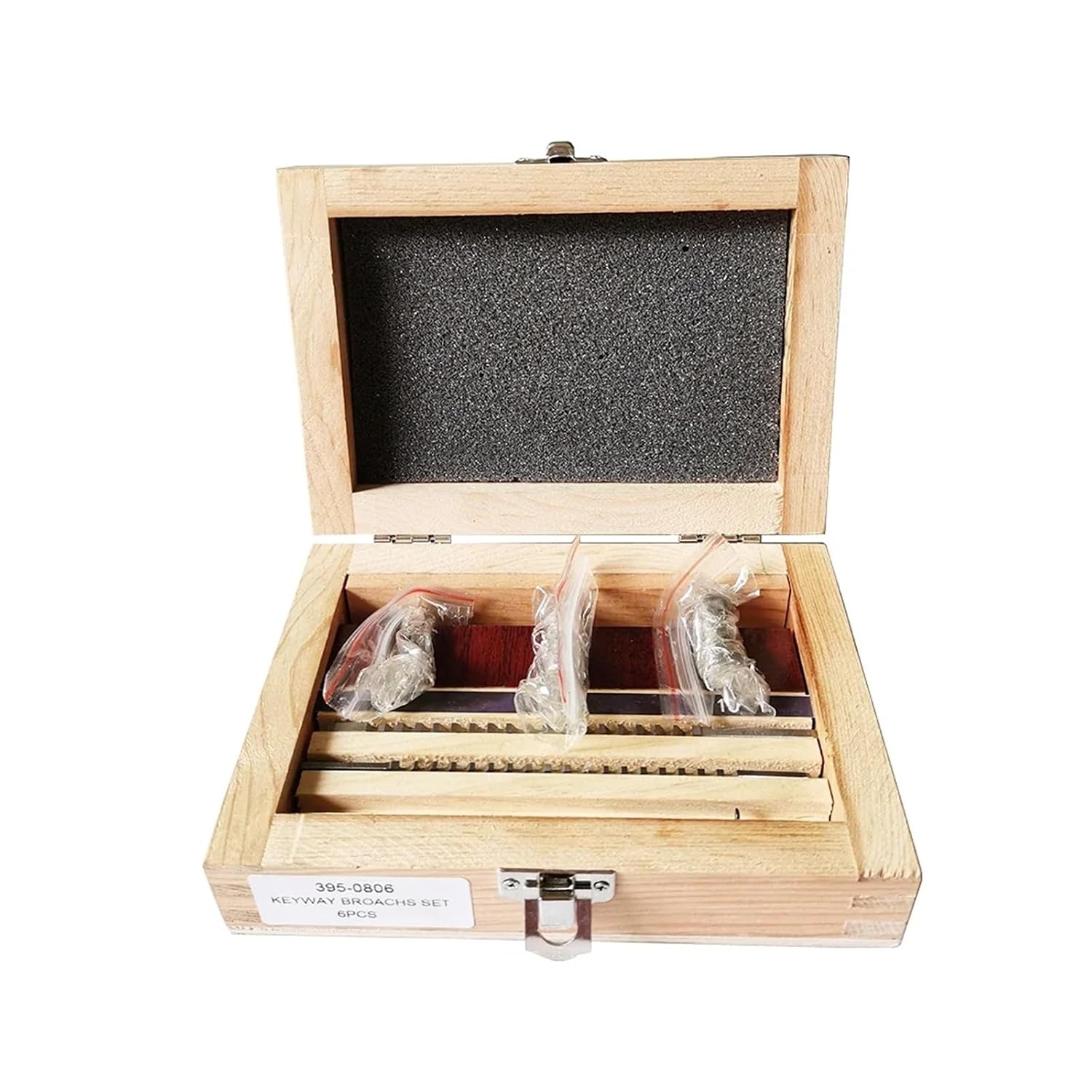 Keyway Broach Set, Metric Sized 2mm 3mm Broaches 6/8/10 High Speed Steel CNC Cutting Tools with Shims Heat Resistance