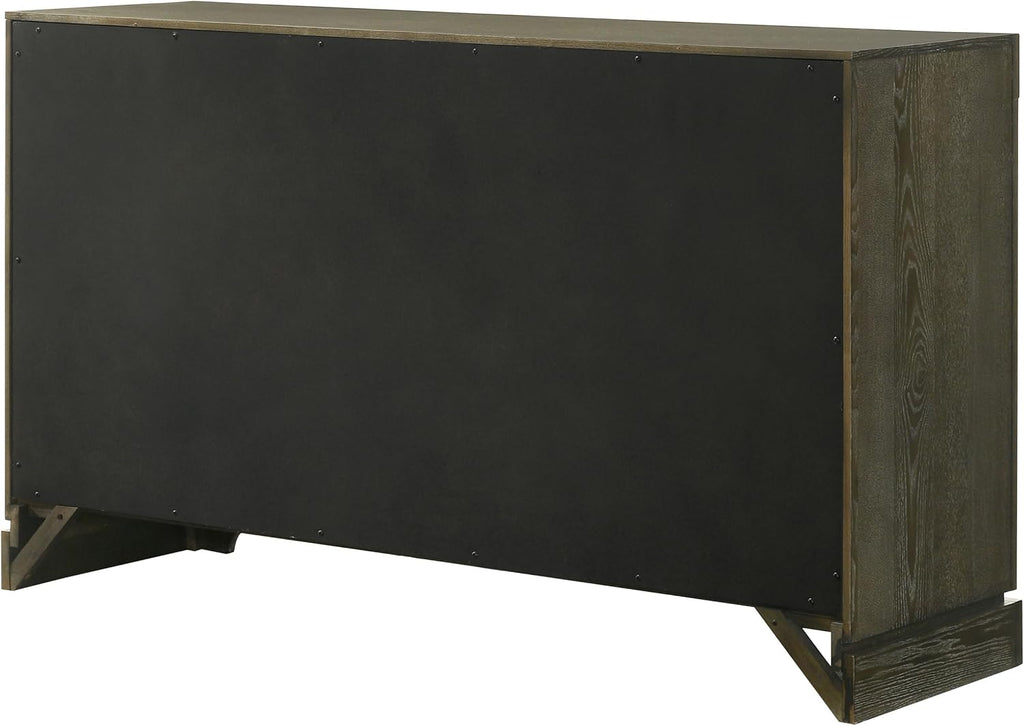 Coaster Home Furnishings - Gran Park - Wood - 6-Drawer Dresser with Brass Knobs, Felt-Lined Top, Rectangular Structure, Ball-Bearing Glides, Modern Classic Style - Bedroom - Dark Cocoa - 224933