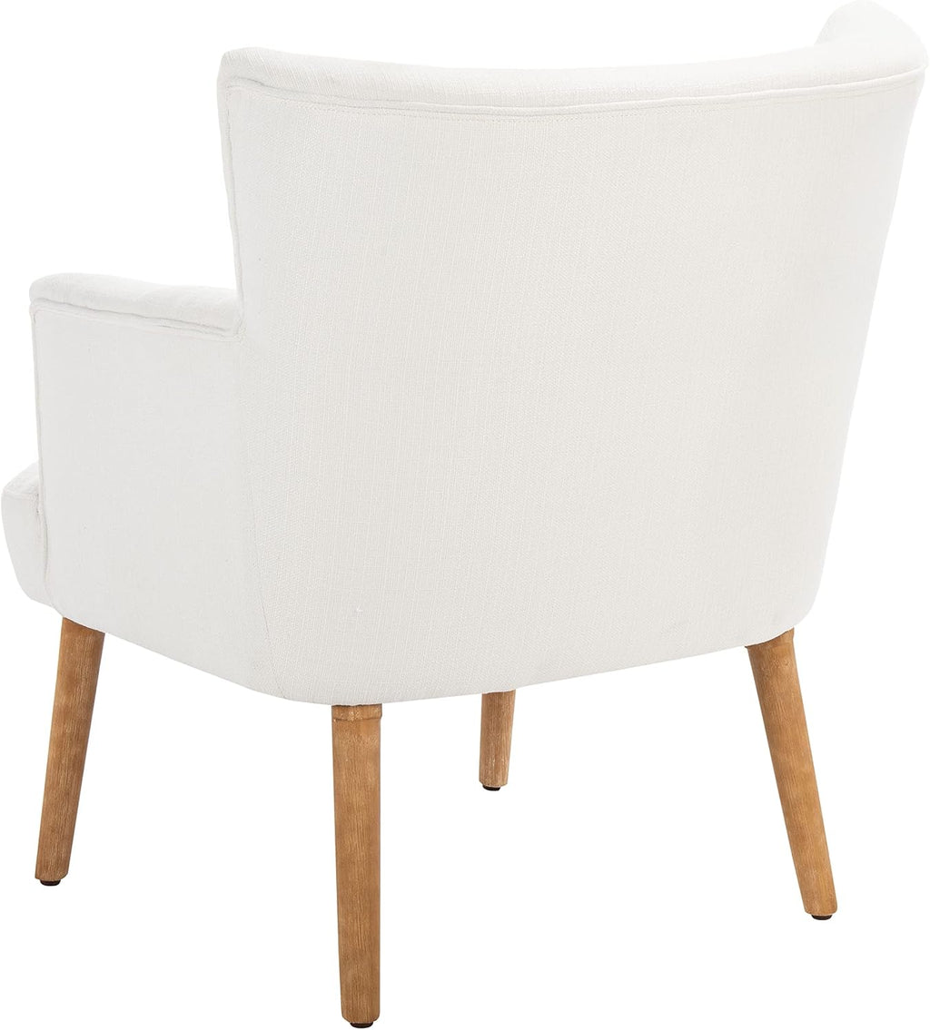 SAFAVIEH Home Collection Delfino White/Natural Accent Chair