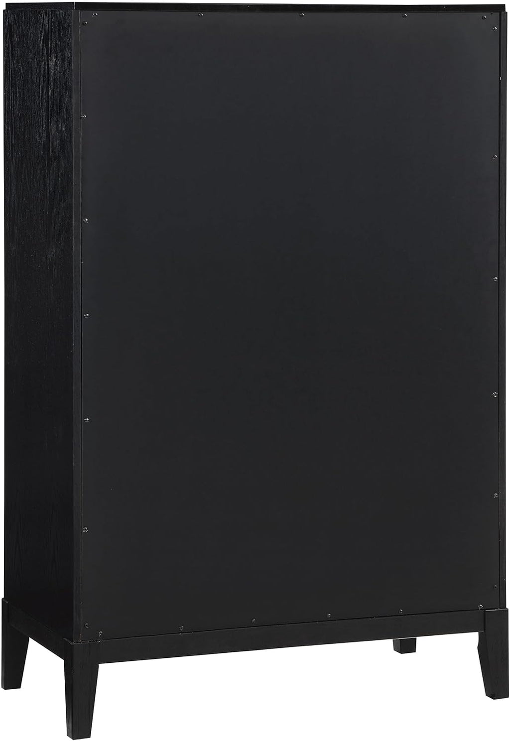 Coaster Home Furnishings - Brookmead - Wood - 5-Drawer Chest with Fluted Drawer Fronts, Half-Moon Handles, Felt Lining Top and Tapered Legs - Transitional - Bedroom - Black - 224715