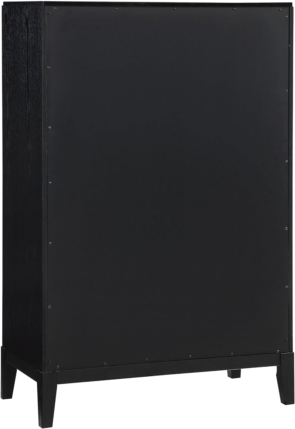 Coaster Home Furnishings - Brookmead - Wood - 5-Drawer Chest with Fluted Drawer Fronts, Half-Moon Handles, Felt Lining Top and Tapered Legs - Transitional - Bedroom - Black - 224715