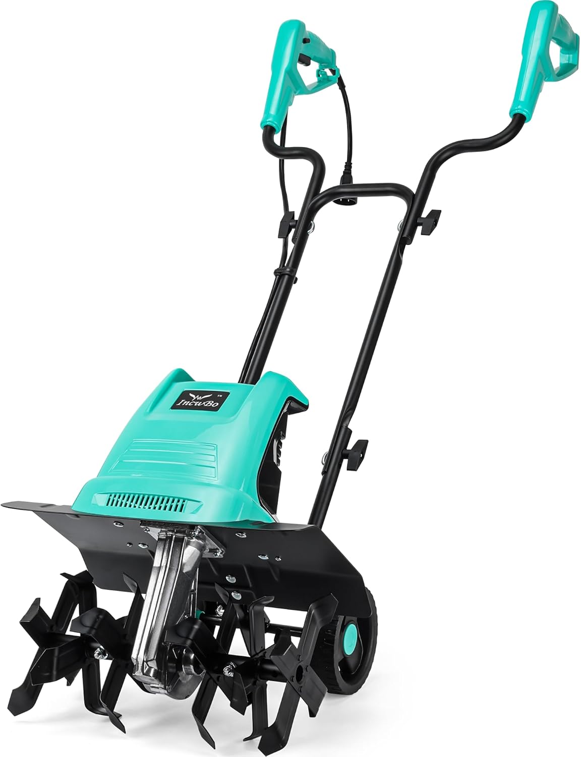 IncwBo Tiller 13.5AMP Rototiller for Garden Corded Electric Tiller Garden Electric Cultivator 8Inch Depth 16Inch Width Tiller for Garden Yard