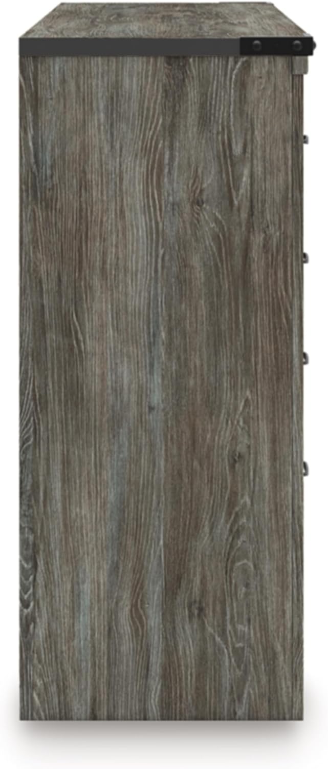 Signature Design by Ashley Frandern Casual Rustic Dresser with 6 Smooth-Gliding Drawers, Meets ASTM International Safety Standards, Wood and Decorative Laminate, Gray