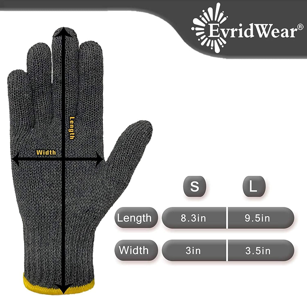 Evridwear Cotton Work Gloves Light-duty String Knit BBQ Glove Liner for Outdoor Cooking, Painting, Gardening 10/200 Pairs