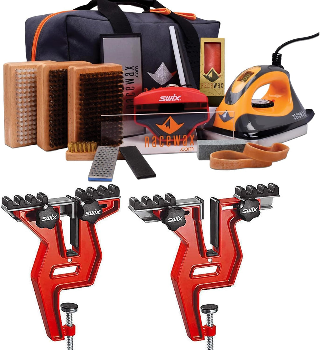 RaceWax Digital Elite Ski Snowboard Wax Tuning Kit with Snowboard Vise - (ZB-5846)