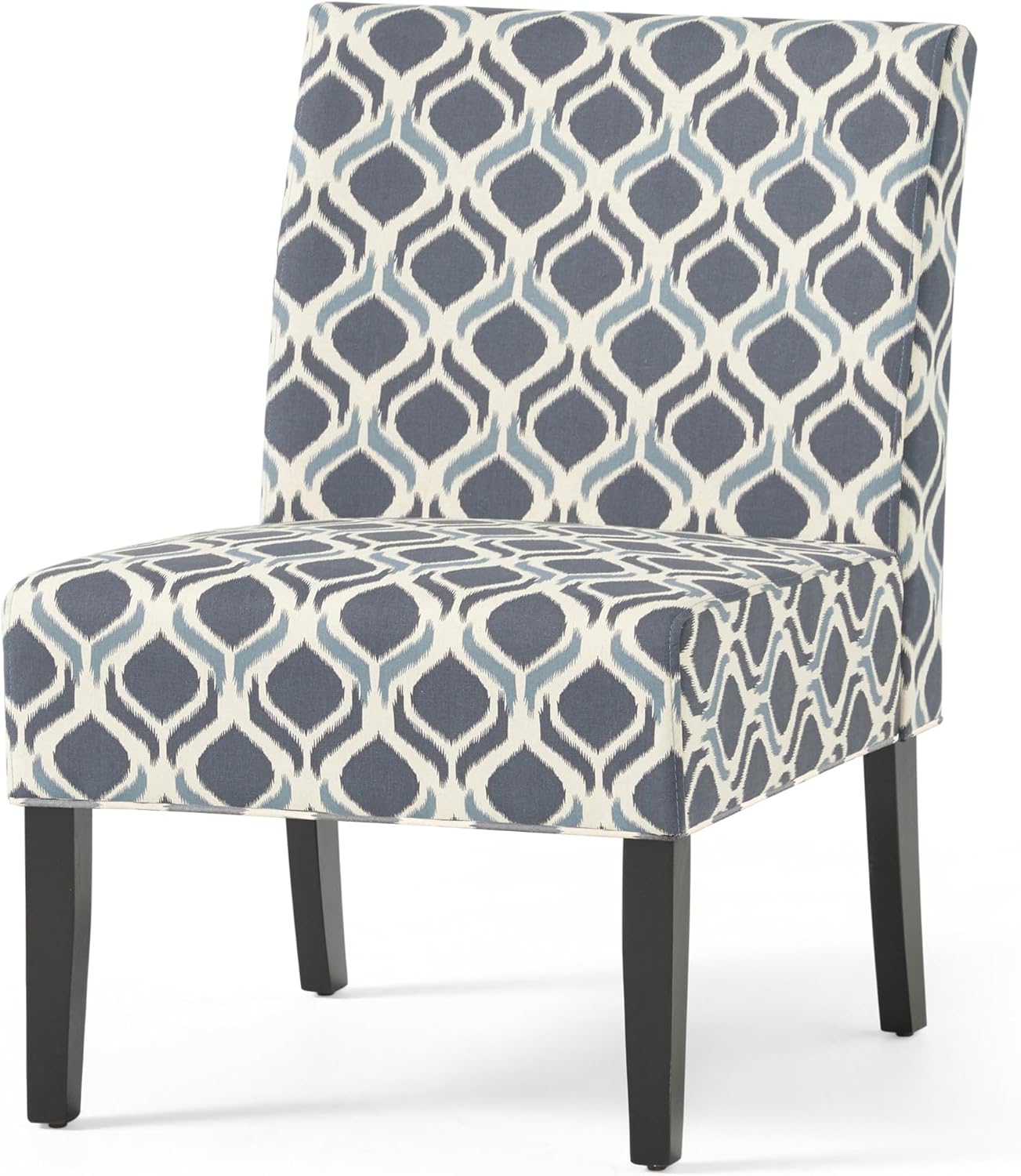 Christopher Knight Home Kassi Fabric Accent Chairs, 2-Pcs Set, Blue / Navy