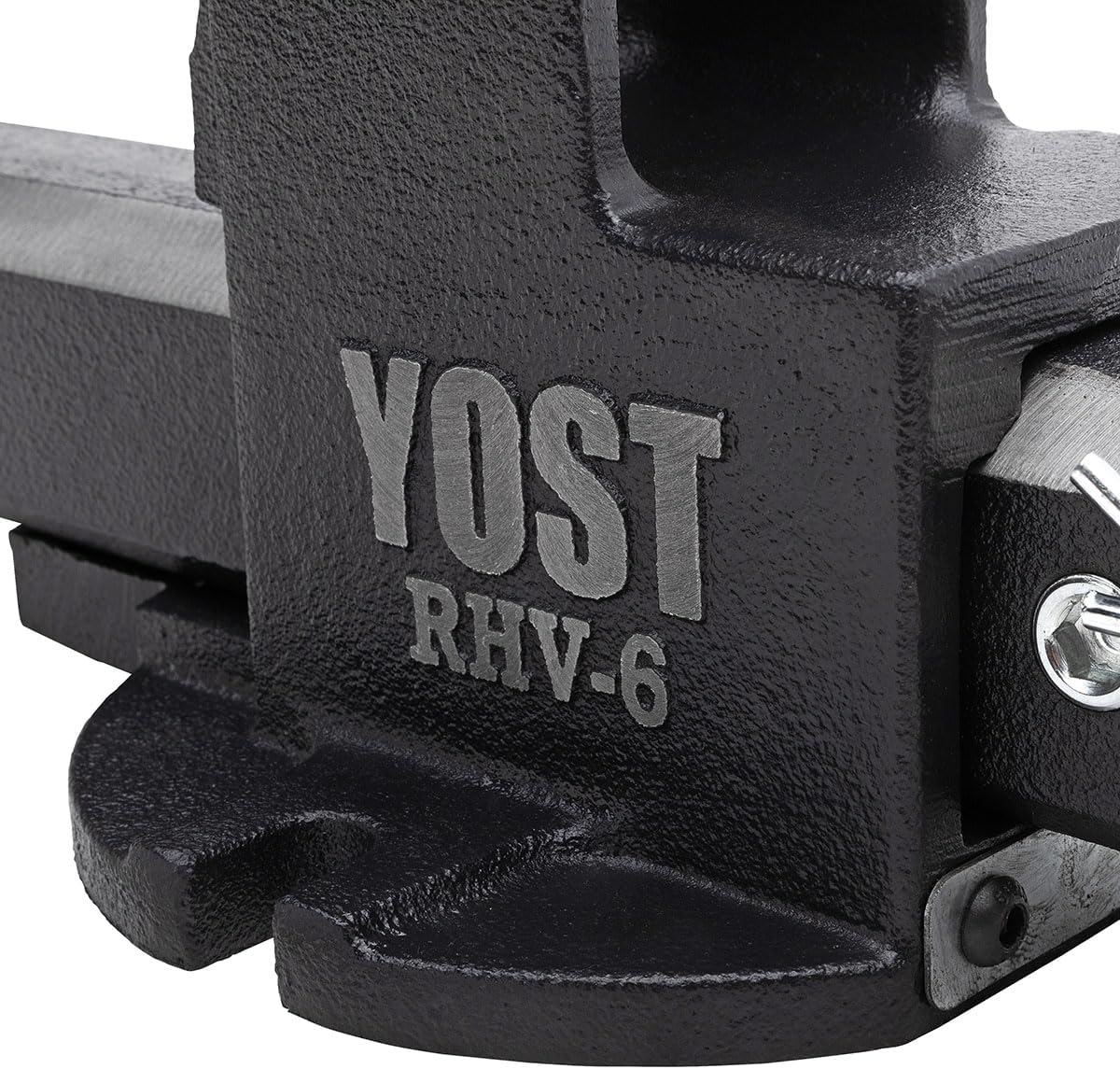 Yost Vise RHV-6 6-Inch Truck Trailer Receiver Vise | Heavy Duty Portable Work Vise | 5.9' Jaw Width, 5.81' Max Jaw Opening, 4.96' Throat | Fits Standard 2' Hitch with Hitch Pin Included