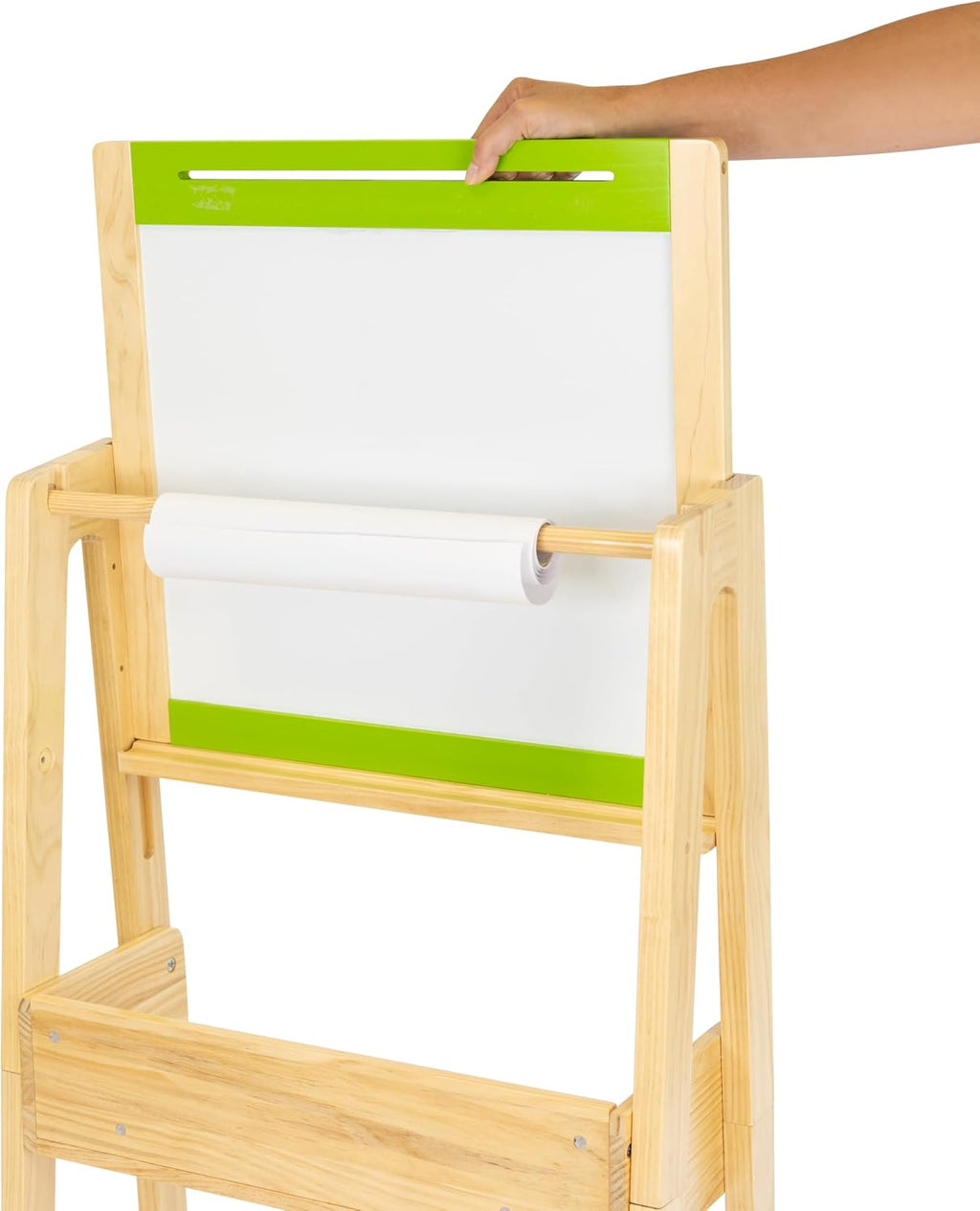 Humble Crew Kids Art Easel with Storage, Double-Sided Easel Set with Chalkboard & Whiteboard, 12-Bin Organizer & Art Supplies, All-in-One Kids Artwork Station for Playroom