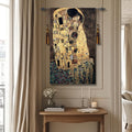 ORIMONY The Kiss by Gustav Klimt Woven Tapestry Wall Hanging, Large Vintage Medieval Tapestry for Room Aesthetic (47L x 27W)