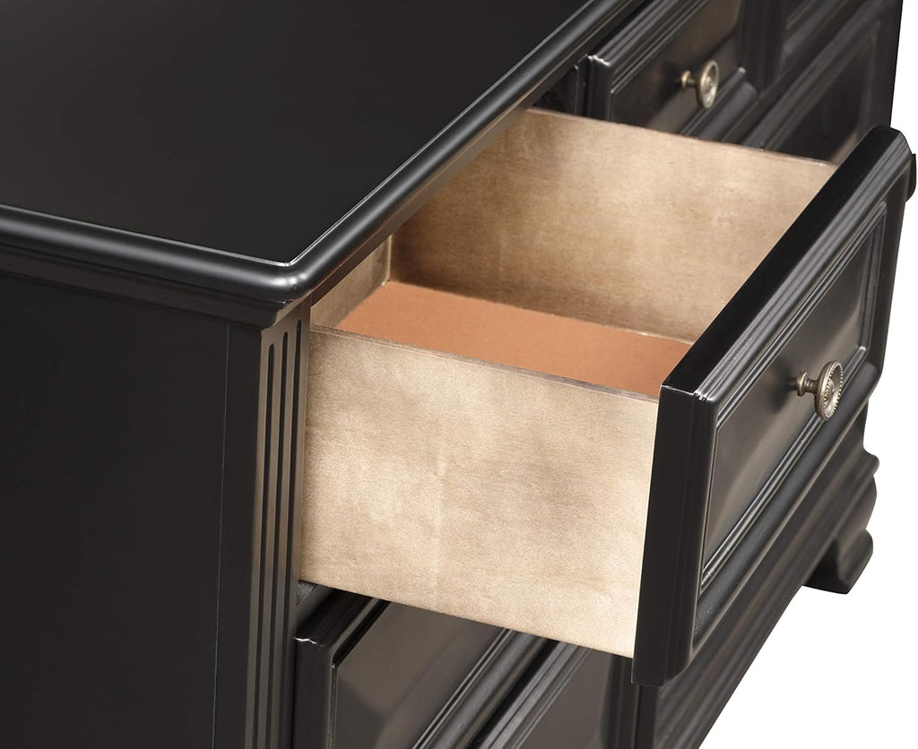 Roundhill Furniture Renova Vintage Black 7-Drawer Dresser