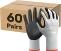 Kebada 60-Pairs Small Work Gloves for Men and Women, Nitrile Coated Safety Protective Gloves with Grip, Ideal for Warehouse, Delivery, Light Duty Construction Work