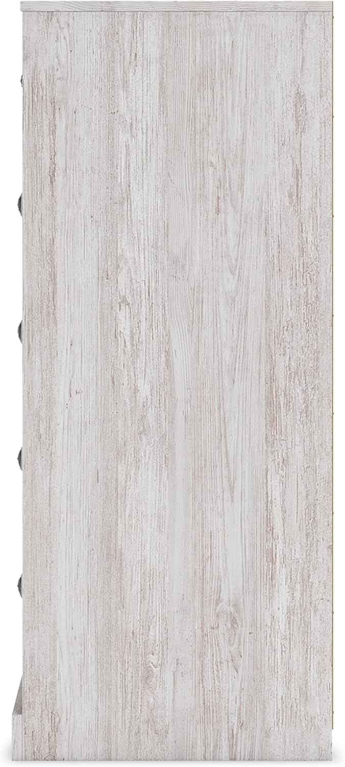 Signature Design by Ashley Paxberry Boho 5 Drawer Chest of Drawers, Whitewash