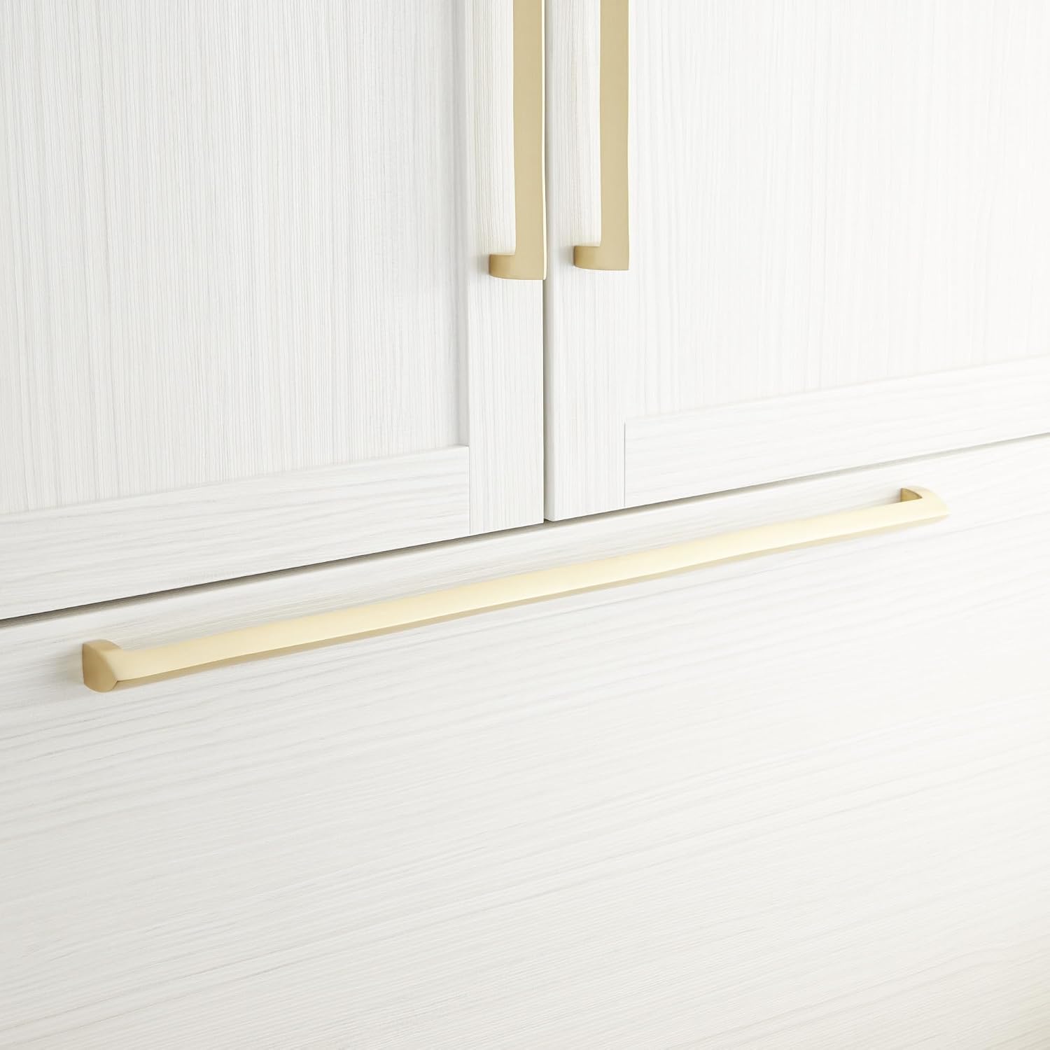 Signature Hardware 949466-2334 Rindahl 23-3/4 Inch Center to Center Appliance Pull - Satin Brass