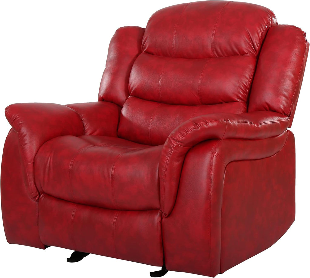 Christopher Knight Home Hawthorne Glider Recliner, Leather, Oxblood Red
