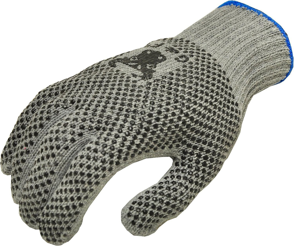 G & F Products Natural Cotton Work Gloves with double-side PVC Dots Grey Gloves , Assorted ring colors, X-Large, 120 Pairs (Sold by Case)